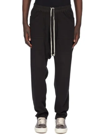 DRKSHDW FW25 CONCORDIANS CLASSIC CARGO TREKKOORD IN ZWART COMPACT ZWAAR JERSEY DU02E7370RIG-09 DRKSHDW FW25 CONCORDIANS CLASSIC CARGO TREKKOORD IN ZWART COMPACT ZWAAR JERSEY DU02E7370RIG-09