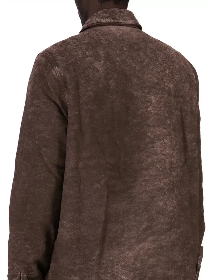 DRKSHDW FW25 CONCORDIANS CONCEALED ZIPFRONT JKT IN DRKDUST GEBORSTELD KATOEN. DU02E7775BMO-78 DRKSHDW FW25 CONCORDIANS CONCEALED ZIPFRONT JKT IN DRKDUST GEBORSTELD KATOEN. DU02E7775BMO-78