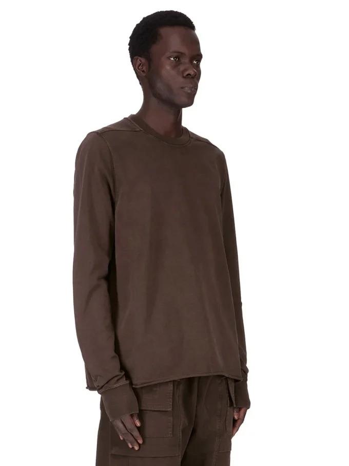 DRKSHDW FW25 CONCORDIANS CREWNECK SWEAT IN DARK DUST COMPACT HEAVY JERSEY. DU02E7279RIGP-78