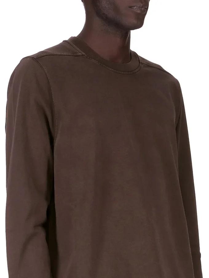 DRKSHDW FW25 CONCORDIANS CREWNECK SWEAT IN DARK DUST COMPACT HEAVY JERSEY. DU02E7279RIGP-78