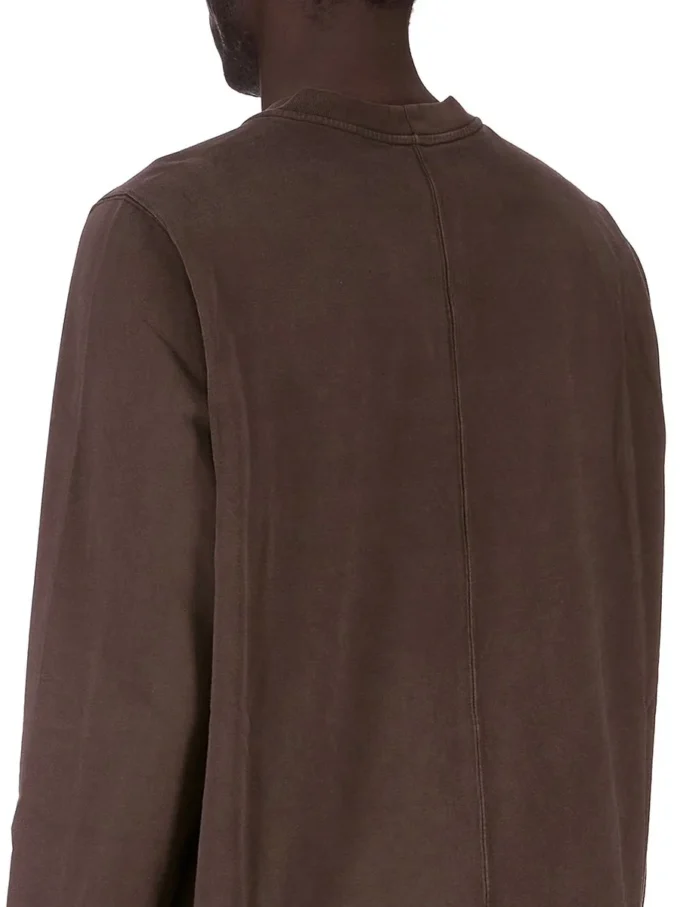 DRKSHDW FW25 CONCORDIANS CREWNECK SWEAT IN DARK DUST COMPACT HEAVY JERSEY. DU02E7279RIGP-78