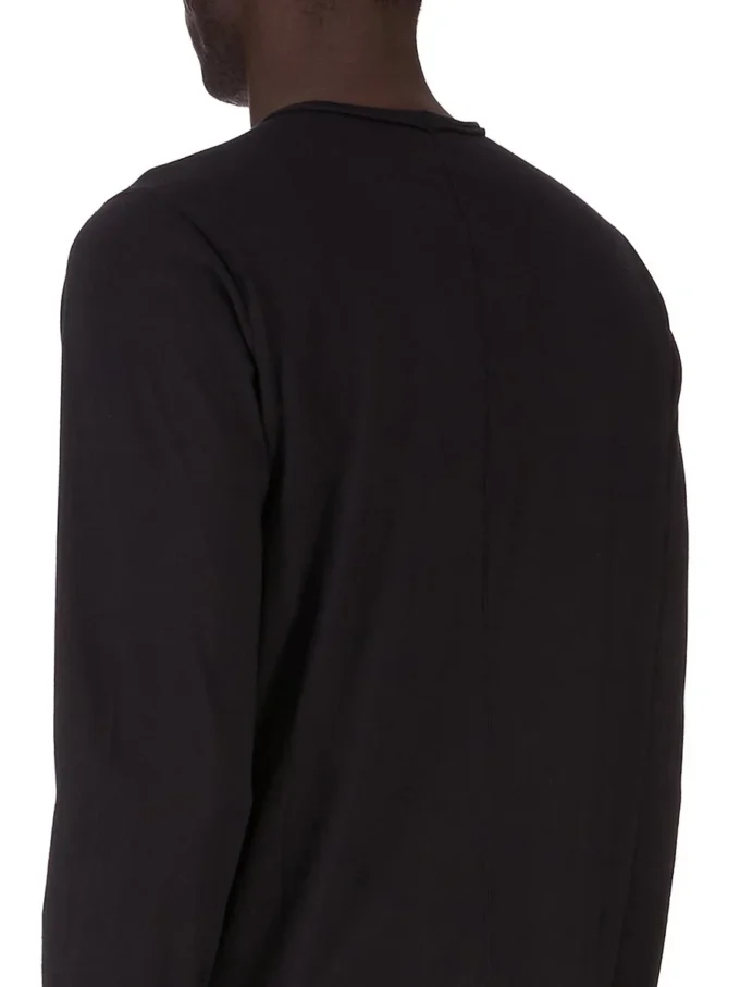 DRKSHDW FW25 CONCORDIANS LEVEL LS T IN ZWART MEDIUM GEWICHT KATOENEN JERSEY DU02E7260RNEP4-0908