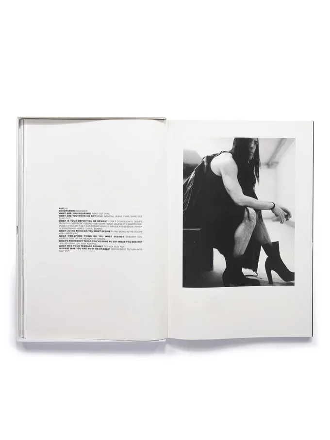 RICK OWENS – BOEKEN BK07S8001-0001 RICK OWENS – BOEKEN BK07S8001-0001