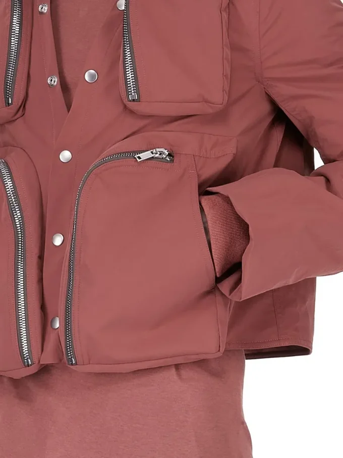 RICK OWENS FW25 CONCORDIANS CARGO JKT IN PALISSANDER MAT NYLON. RU02E1762MT-13 RICK OWENS FW25 CONCORDIANS CARGO JKT IN PALISSANDER MAT NYLON. RU02E1762MT-13