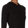RICK OWENS FW25 CONCORDIANS CROPPED HOODED RIB LS T IN ZWARTE RAININO RIB JERSEY. RP02E4210RJR-09 RICK OWENS FW25 CONCORDIANS CROPPED HOODED RIB LS T IN ZWARTE RAININO RIB JERSEY. RP02E4210RJR-09