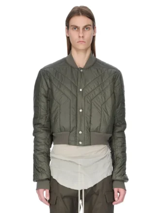 RICK OWENS FW25 CONCORDIANS GEWATTEERD VLIEGJACK IN BOSCO LICHT NYLON. RU02E1727NPT1-25