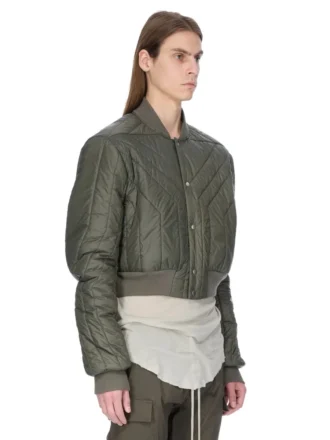 RICK OWENS FW25 CONCORDIANS GEWATTEERD VLIEGJACK IN BOSCO LICHT NYLON. RU02E1727NPT1-25