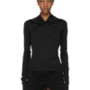 RICK OWENS FW25 CONCORDIANS KAIRO LS TOP IN ZWARTE VISCOSE CREPE JERSEY LI02E3212CVI-09 RICK OWENS FW25 CONCORDIANS KAIRO LS TOP IN ZWARTE VISCOSE CREPE JERSEY LI02E3212CVI-09