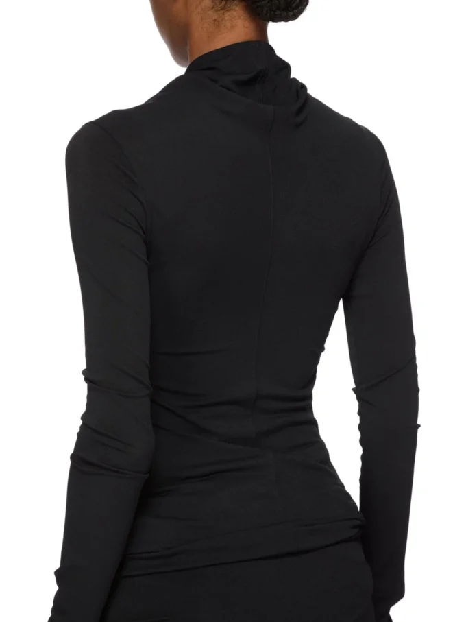 RICK OWENS FW25 CONCORDIANS KAIRO LS TOP IN ZWARTE VISCOSE CREPE JERSEY LI02E3212CVI-09 RICK OWENS FW25 CONCORDIANS KAIRO LS TOP IN ZWARTE VISCOSE CREPE JERSEY LI02E3212CVI-09