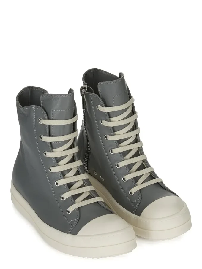 RICK OWENS FW25 CONCORDIANS SNEAKERS IN GEWASSEN INDIGO/MELK/MELK VOLNERF KOENLEER RP02E4890LCO-0611
