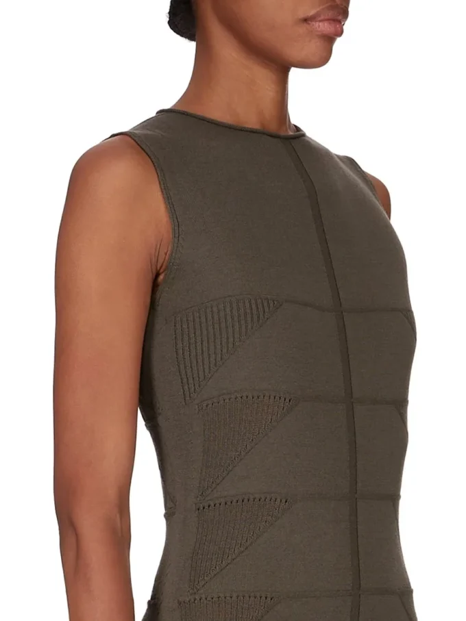 RICK OWENS FW25 CONCORDIANS TANKJURK MOTIVO IN BOSCO LICHTGEWICHT RASATO KNIT RP02E4676MLK-25 RICK OWENS FW25 CONCORDIANS TANKJURK MOTIVO IN BOSCO LICHTGEWICHT RASATO KNIT RP02E4676MLK-25