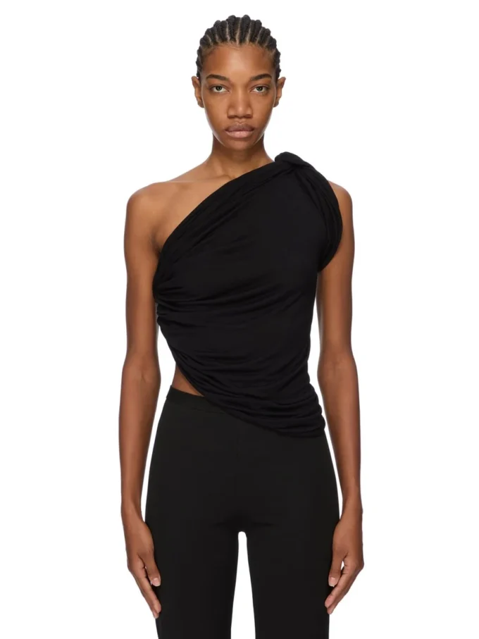 RICK OWENS LILIES FW25 CONCORDIANS ANITA TOP IN VISCOSE CREPE JERSEY LI02E3110RV-09
