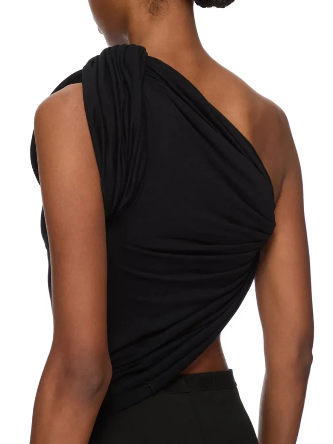 RICK OWENS LILIES FW25 CONCORDIANS ANITA TOP IN VISCOSE CREPE JERSEY LI02E3110RV-09