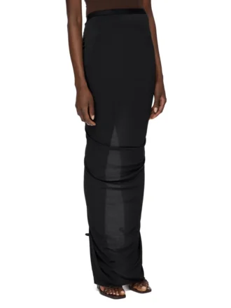 RICK OWENS LILIES FW25 CONCORDIANS EVA ROK IN ZWARTE VISCOSE CREPE JERSEY LI02E3316CVI-09 RICK OWENS LILIES FW25 CONCORDIANS EVA ROK IN ZWARTE VISCOSE CREPE JERSEY LI02E3316CVI-09