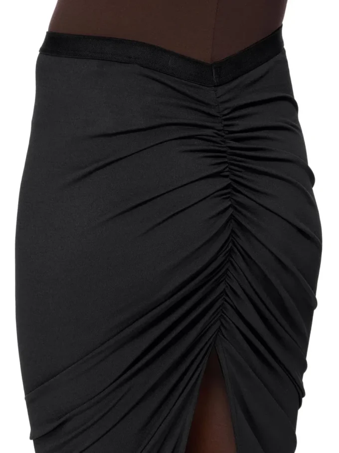 RICK OWENS LILIES FW25 CONCORDIANS EVA ROK IN ZWARTE VISCOSE CREPE JERSEY LI02E3316CVI-09